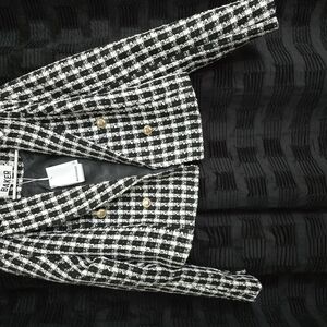 Baker Black and White Houndstooth Blazer